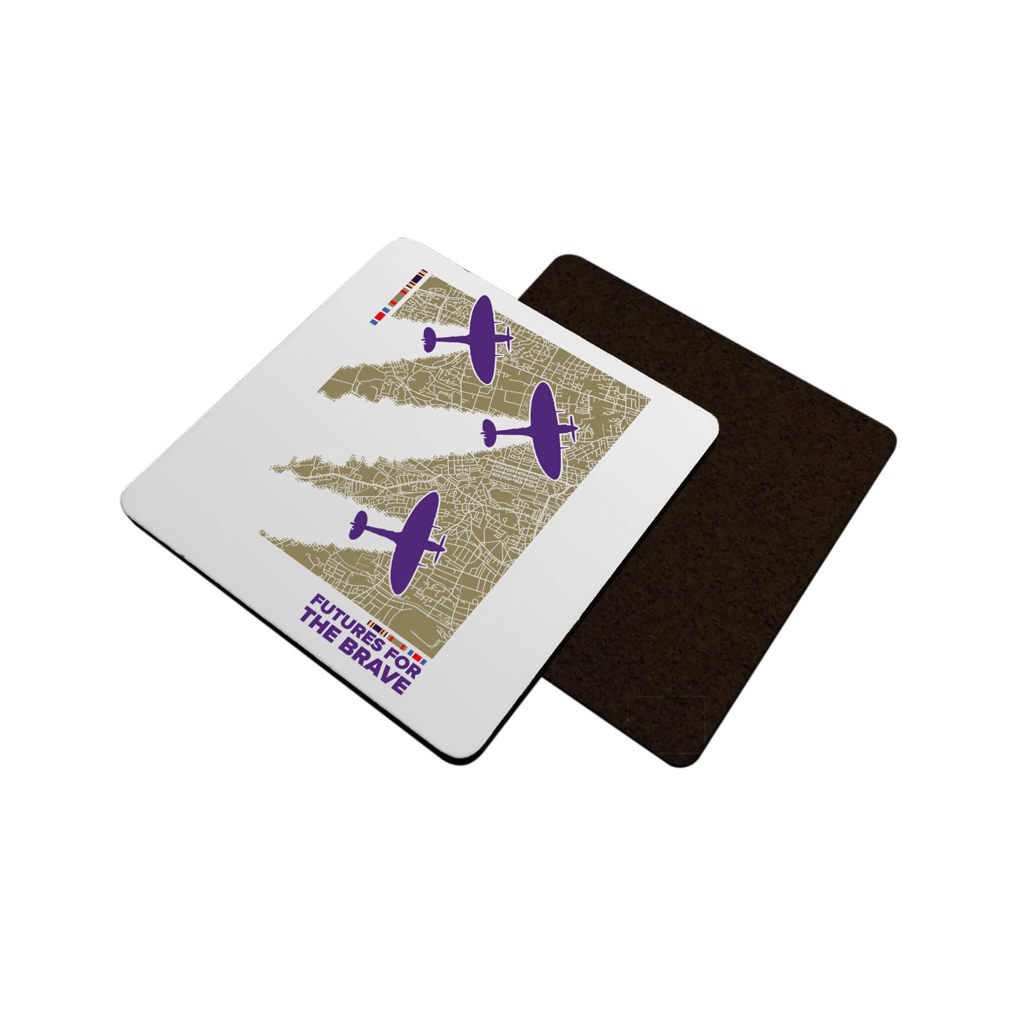 Edinburgh Flypast Coaster - White - Erskine Store