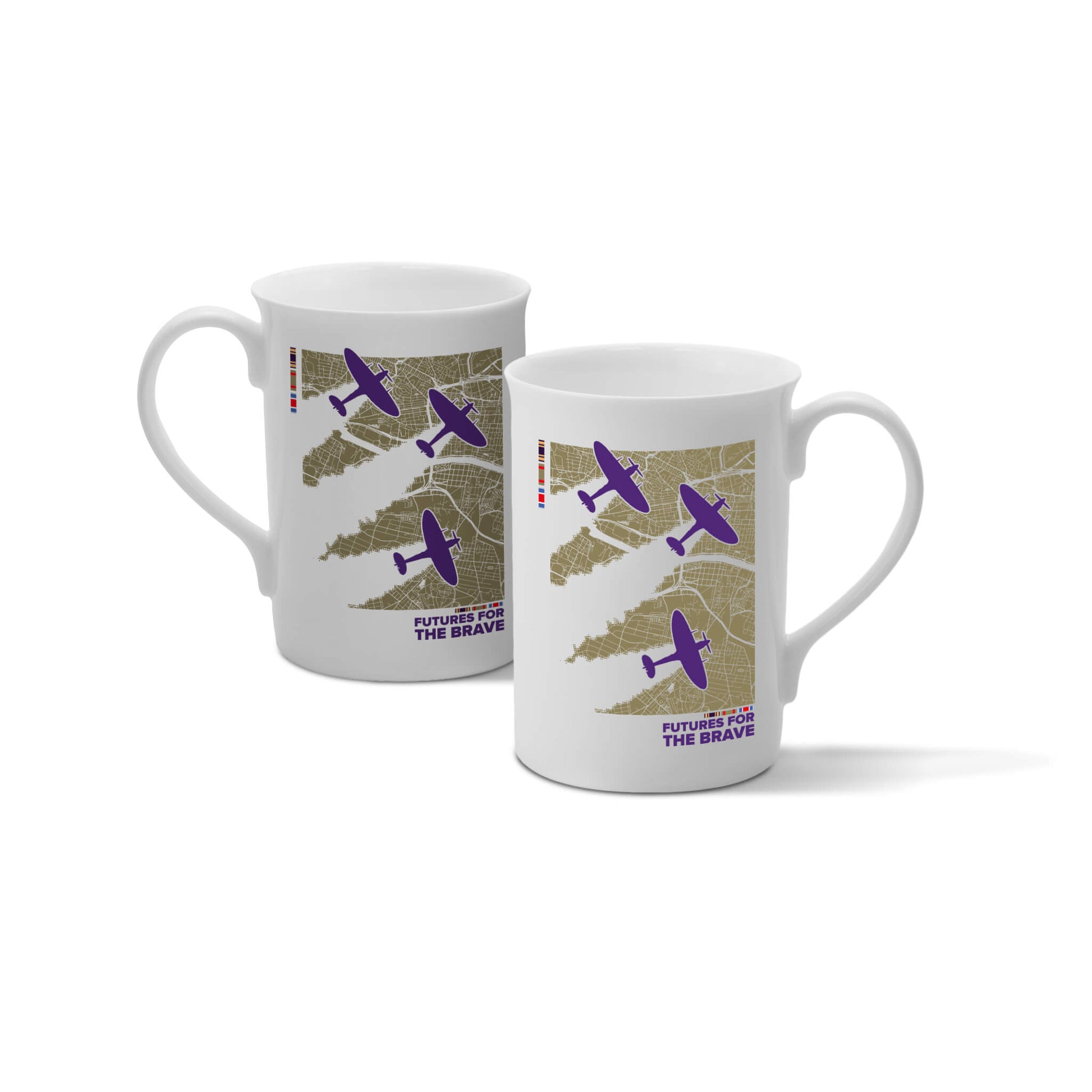 Glasgow Flypast China Mug - White - Erskine Store