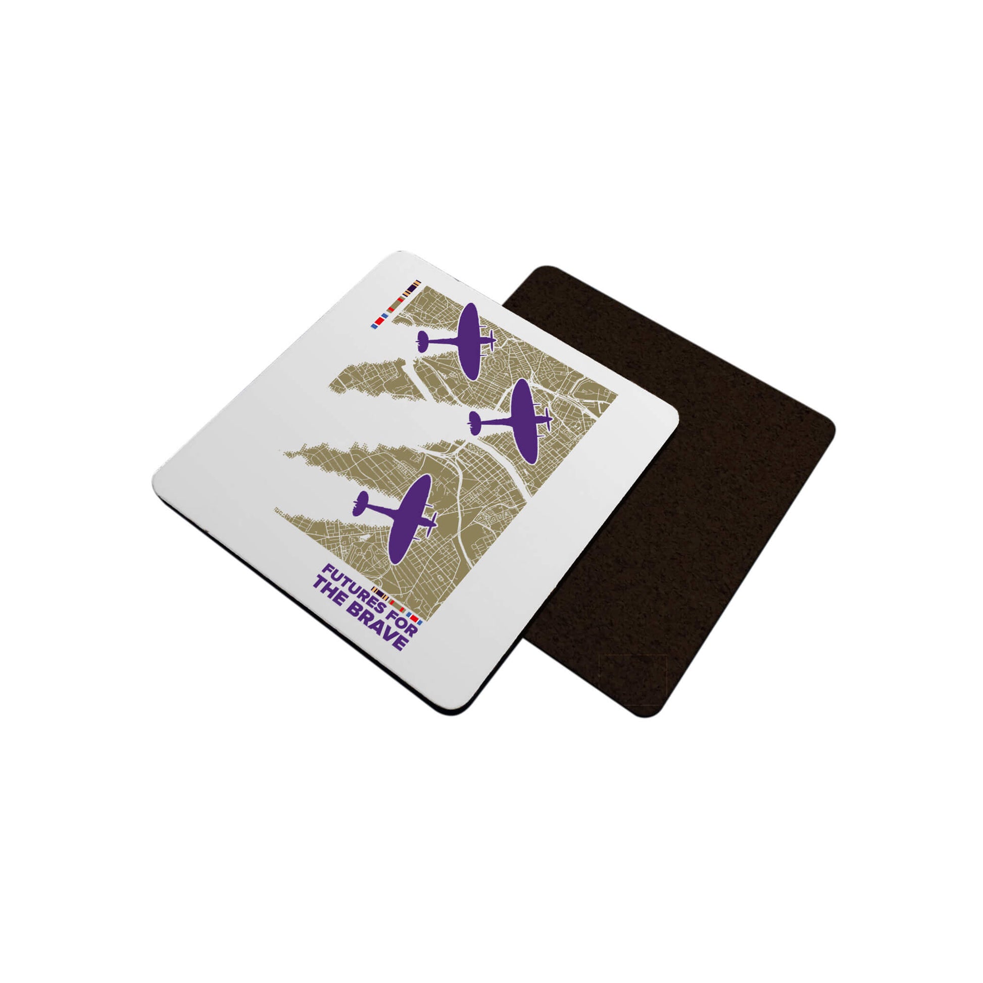 Glasgow Flypast Coaster - White - Erskine Store