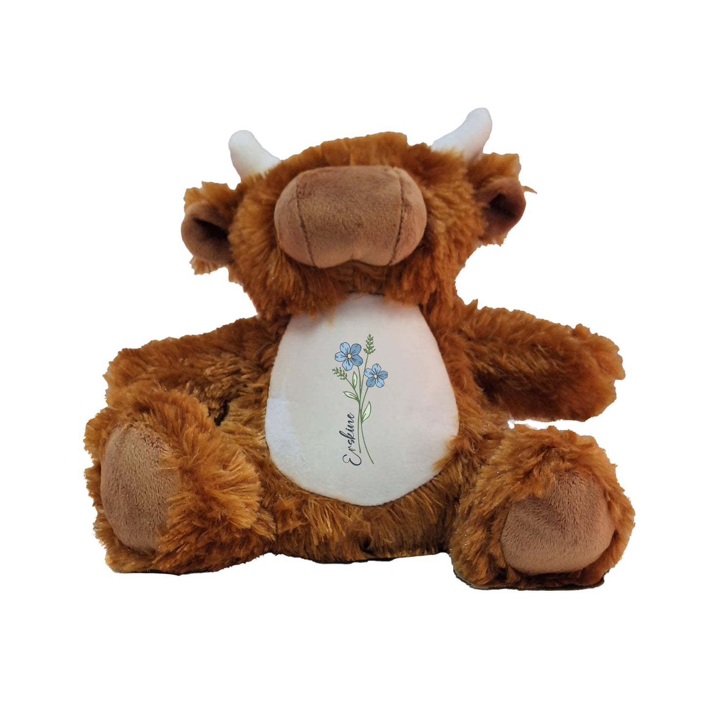 Forget-Me-Nots Highland Coo Plush |- Brown - Erskine Store
