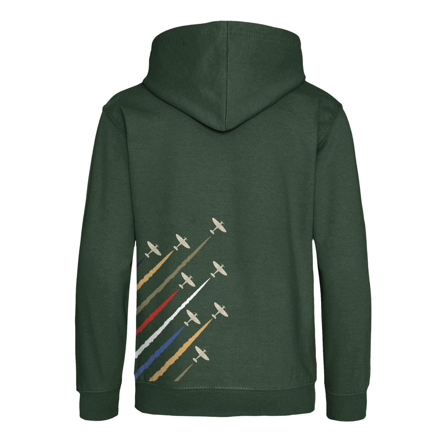 Spitfire Hoodie - Bottle Green - Back View - Erskine Store
