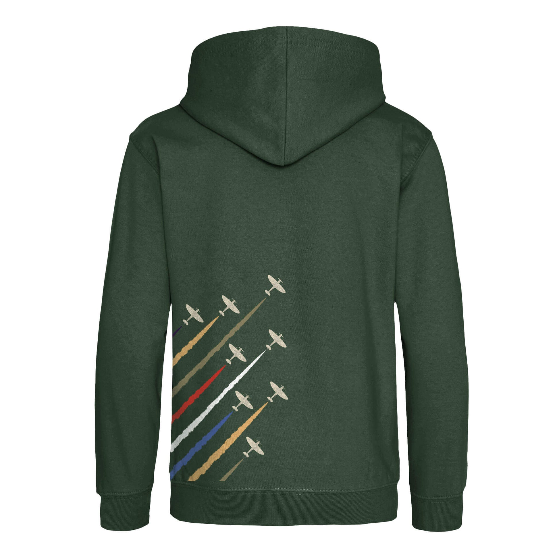 Spitfire Hoodie - Bottle Green - Back View - Erskine Store