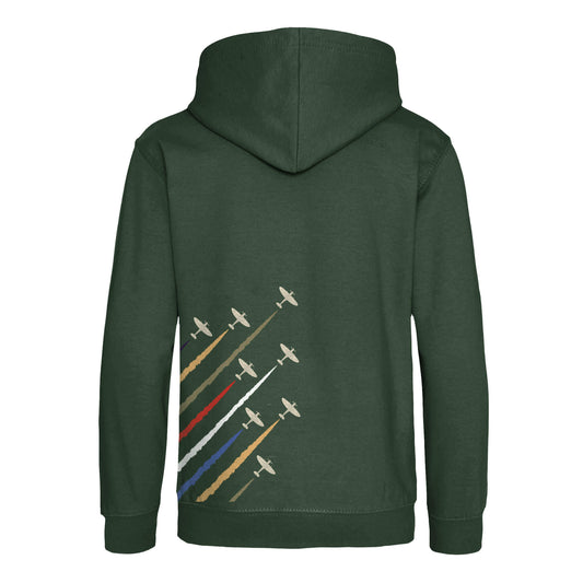 Spitfire Hoodie - Bottle Green - Back View - Erskine Store