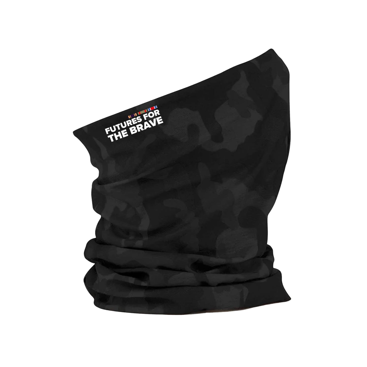 Futures For The Brave Neck Tube - Black Camo - Side View - Erskine Store