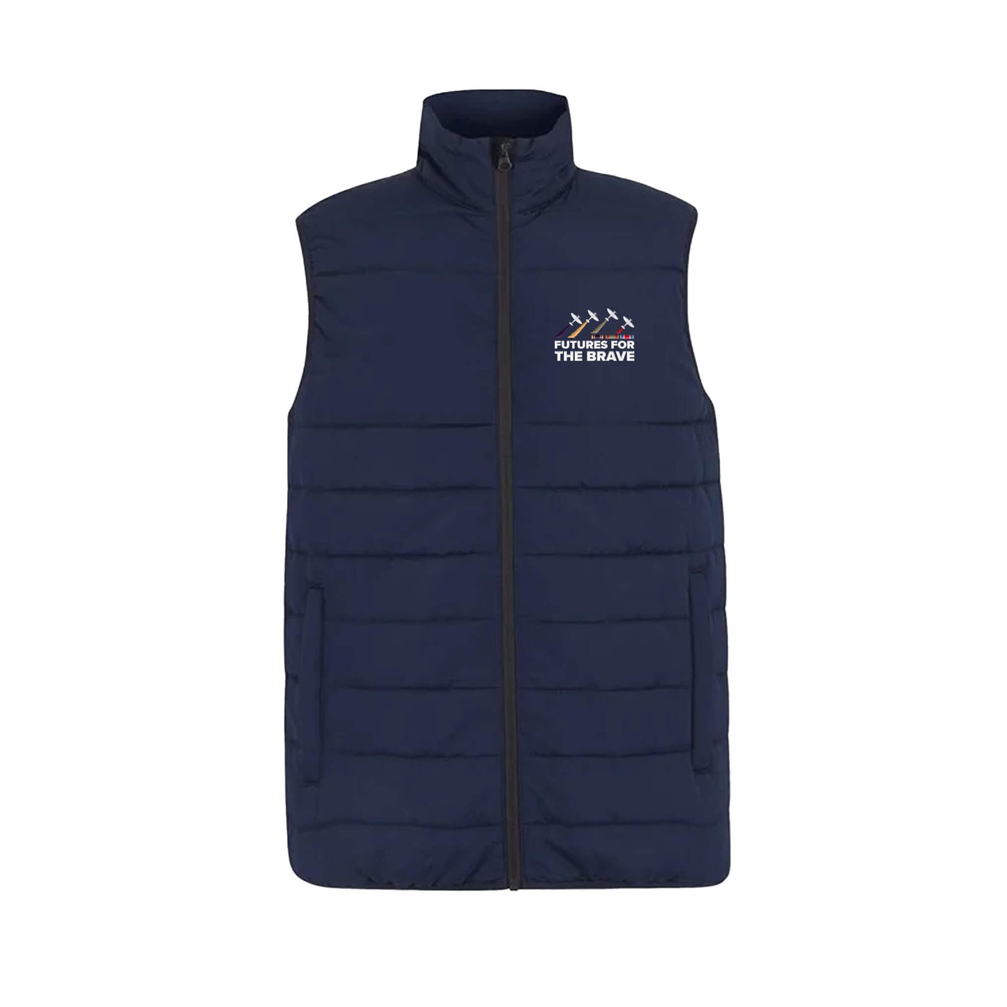 Spitfire Padded Gilet - Navy - Front View - Erskine Store