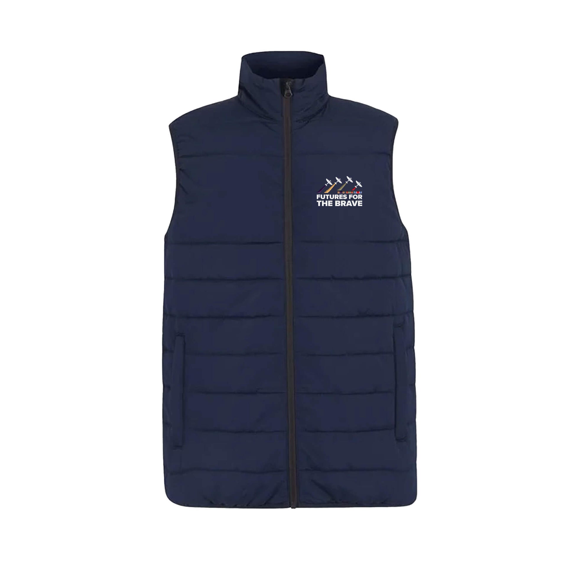 Spitfire Padded Gilet - Navy - Front View - Erskine Store