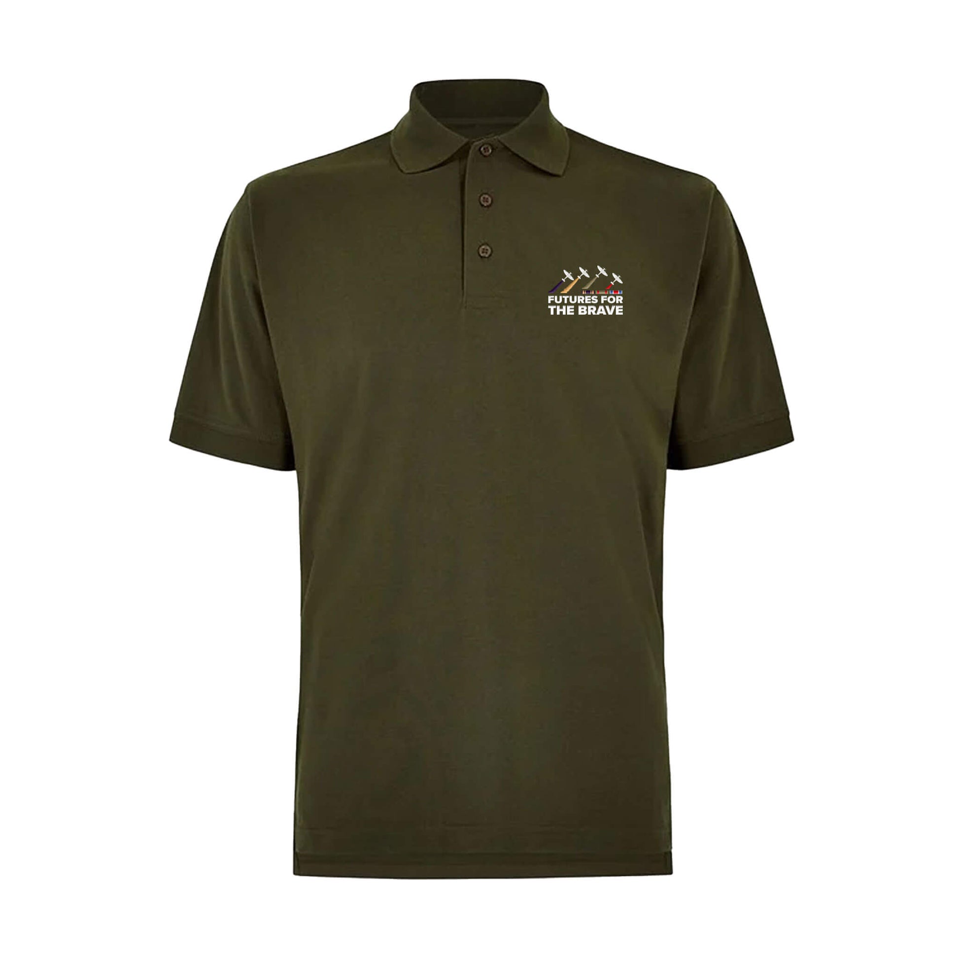 Spitfire Polo - Army Green - Front View