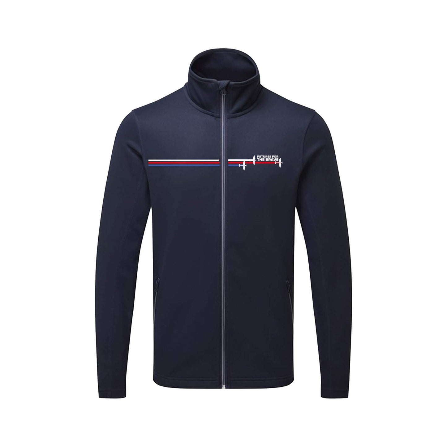 Spitfire Zip Sweatshirt - Navy - Front View - Erskine Store