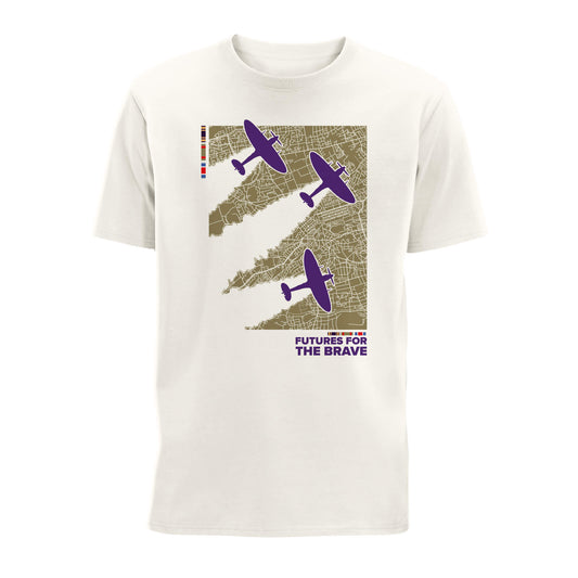 Edinburgh Flypast T-Shirt - Natural - Front View - Erskine Store
