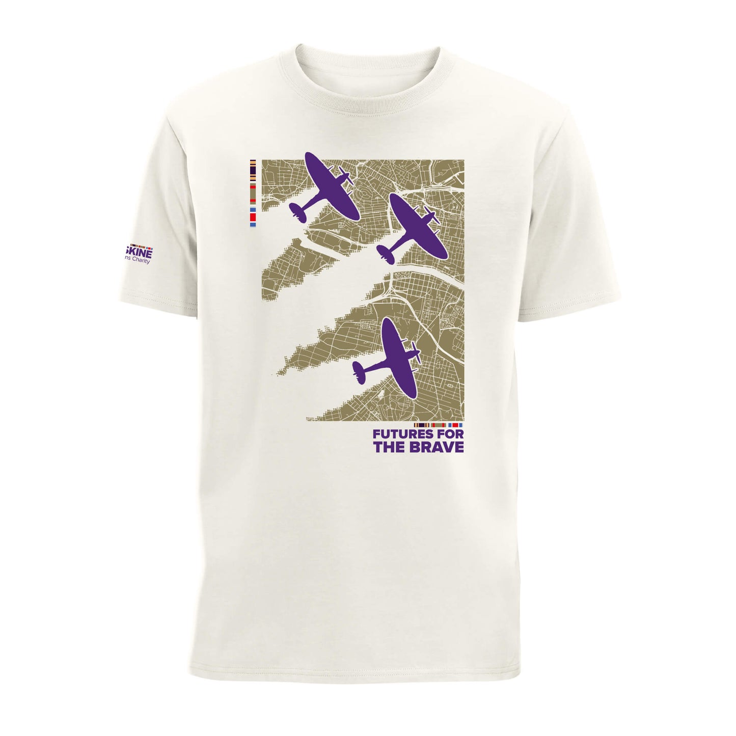 Glasgow Flypast T-Shirt - Natural - Front View - Erskine Store