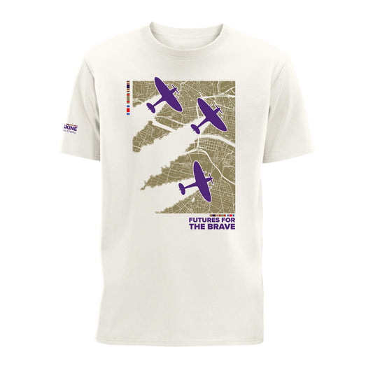 Glasgow Flypast T-Shirt - Natural - Front View - Erskine Store