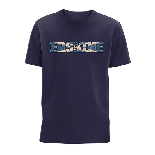 Erskine Saltire Flag T-Shirt - Navy - Front View - Erskine Store