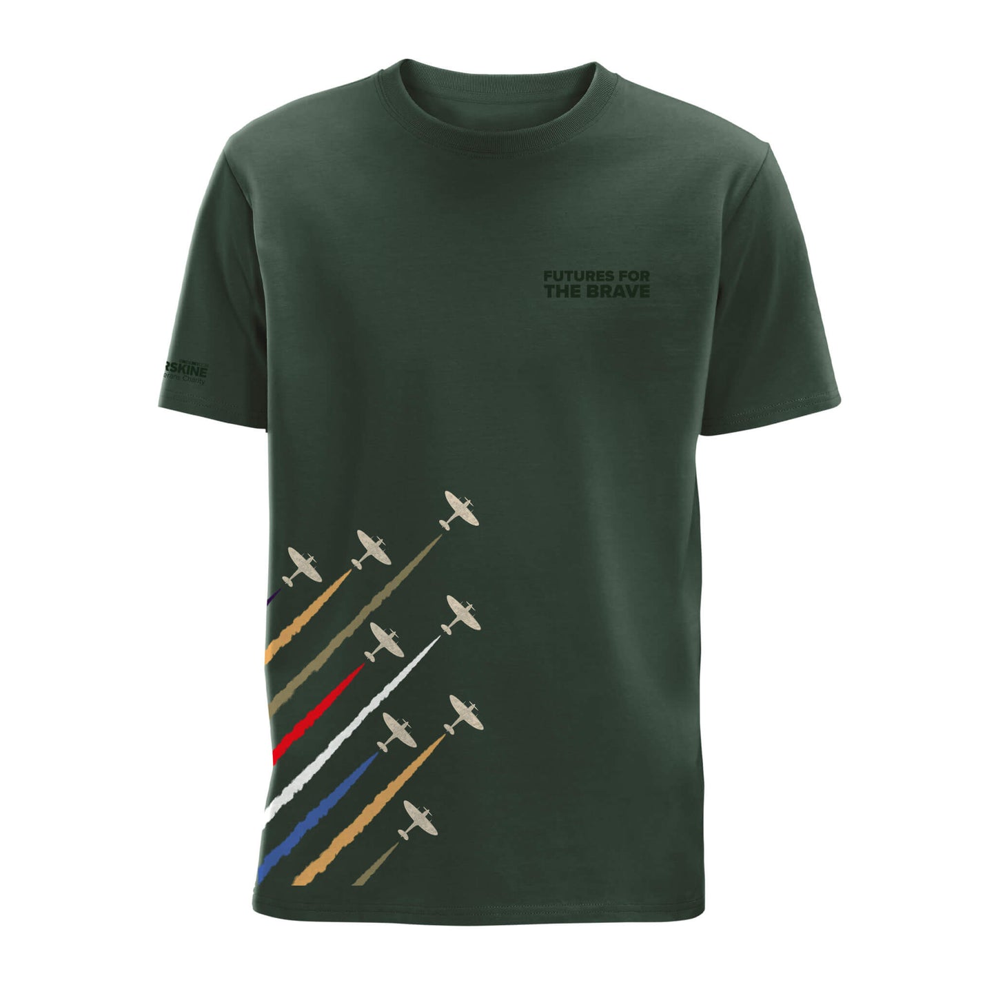 Spitfire T-Shirt - Bottle Green - Front View - Erskine Store
