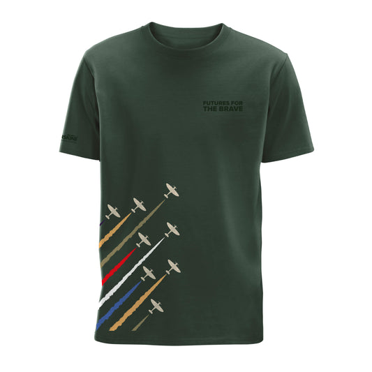Spitfire T-Shirt - Bottle Green - Front View - Erskine Store