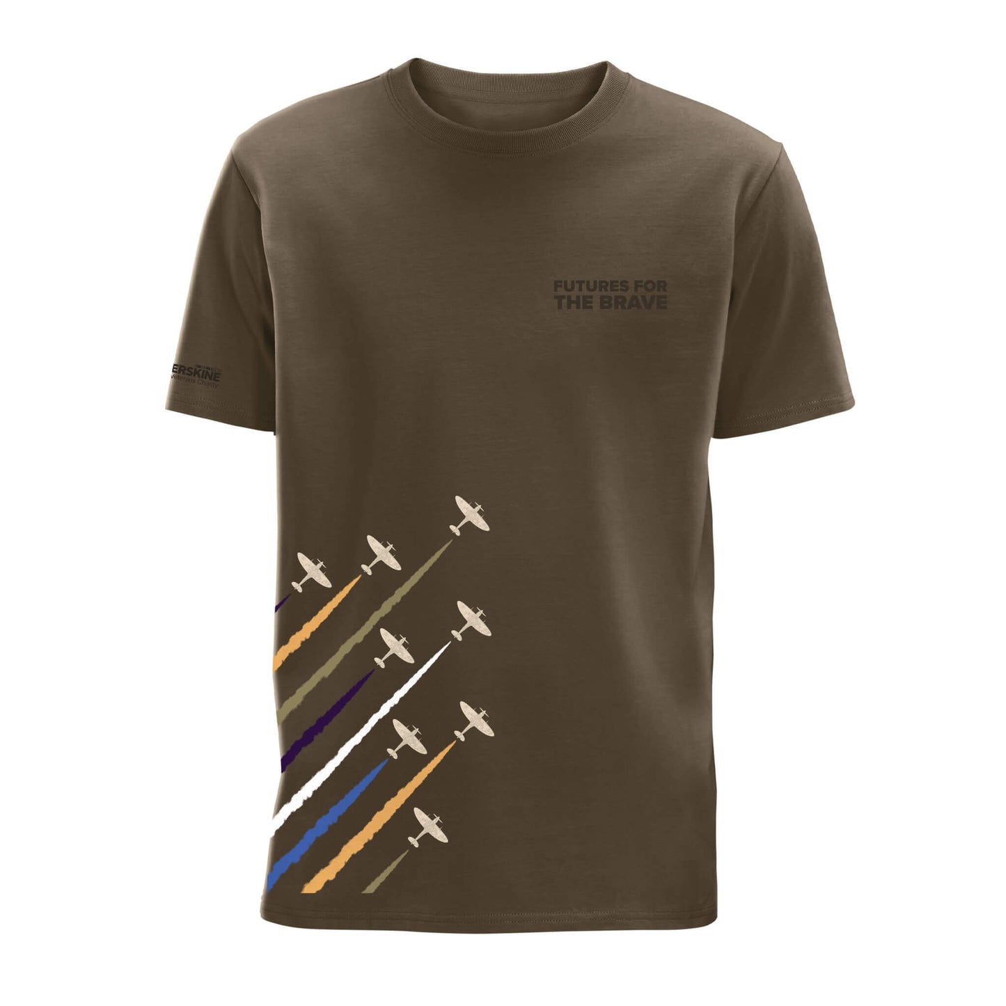 Spitfire T-Shirt - Truffle - Front View - Erskine Store