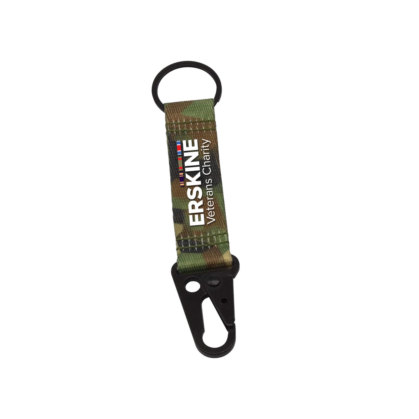 Erskine Webbing Keyring with eagle clip - Camouflage - Erskine Store